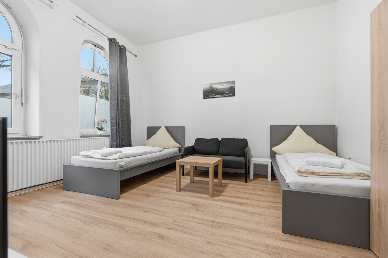 Schlafzimmer, Wohnzimmer Küche Esszimmer, Monteurwohnung, Wohnen auf Zeit